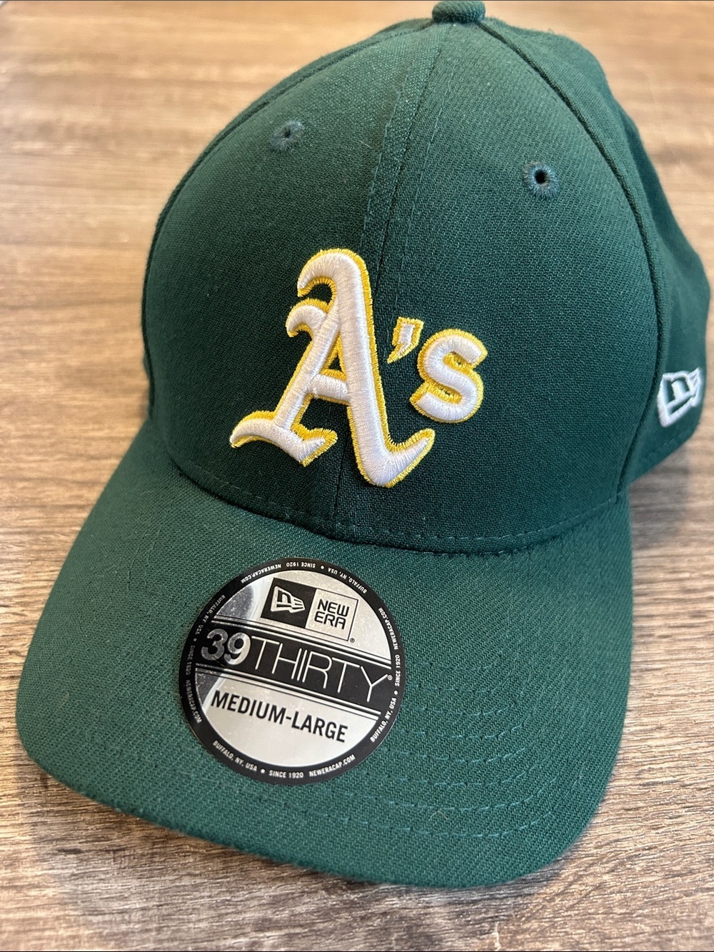 Oakland A’s New Era 39THIRTY Hat Green Flex Fit M/L MLB Cap
